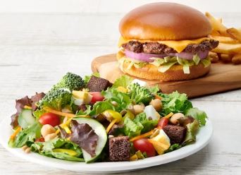 Monday Special - Garden Bar & Mushroom and Swiss Smashed Burger Combo