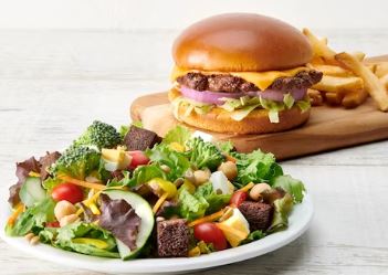 Monday Special - Garden Bar & Triple Smashed Burger Combo