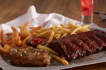 Saturday Special - Rib Eye*, Ribs, & Crispy Shrimp Combo