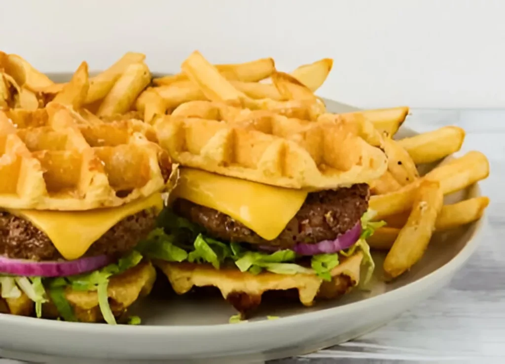 Cheeseburger Waffle Sliders